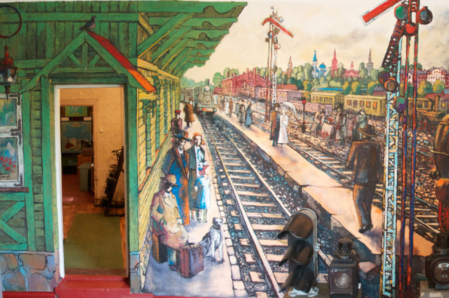 Dzelzceļa muzeja ekspozīcija Jelgavā